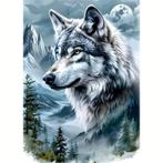 Diamond Painting winter wolf 50x40cm, Ophalen of Verzenden, Nieuw, Knutselwerk