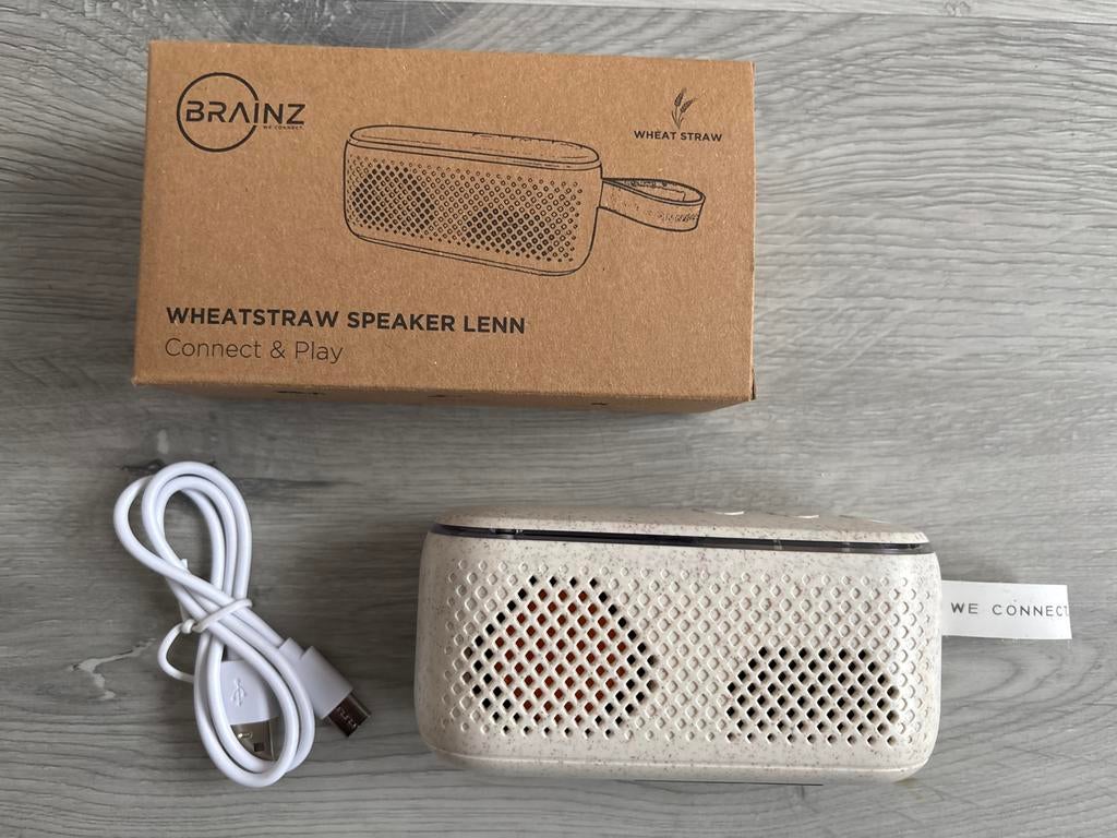 BRAINZ Wheatstraw Speaker Lenn - Nieuw in verpakking, Overige merken, Overige typen, Nieuw, Ophalen of Verzenden