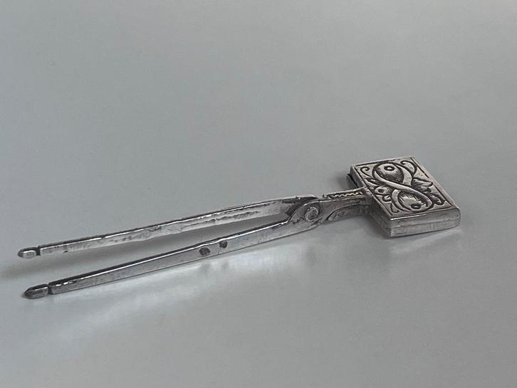 17e/18e eeus miniatuur zilveren wafelijzer, Antiek en Kunst, Antiek | Goud en Zilver, Ophalen of Verzenden