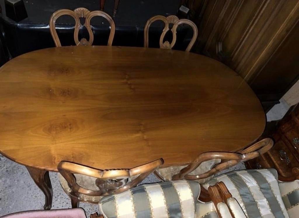 Chippendale eettafel met stoelen, Ophalen