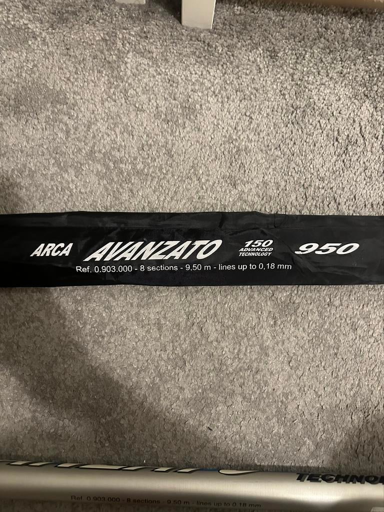 Arca Avanzato 950 Vaste Hengel - 9,50m, 8 Delen, Ophalen of Verzenden, Gebruikt, Vaste hengel