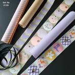 Inpakset lila papier hartjes stickers cowboyboots streepjes, Verzenden, Nieuw