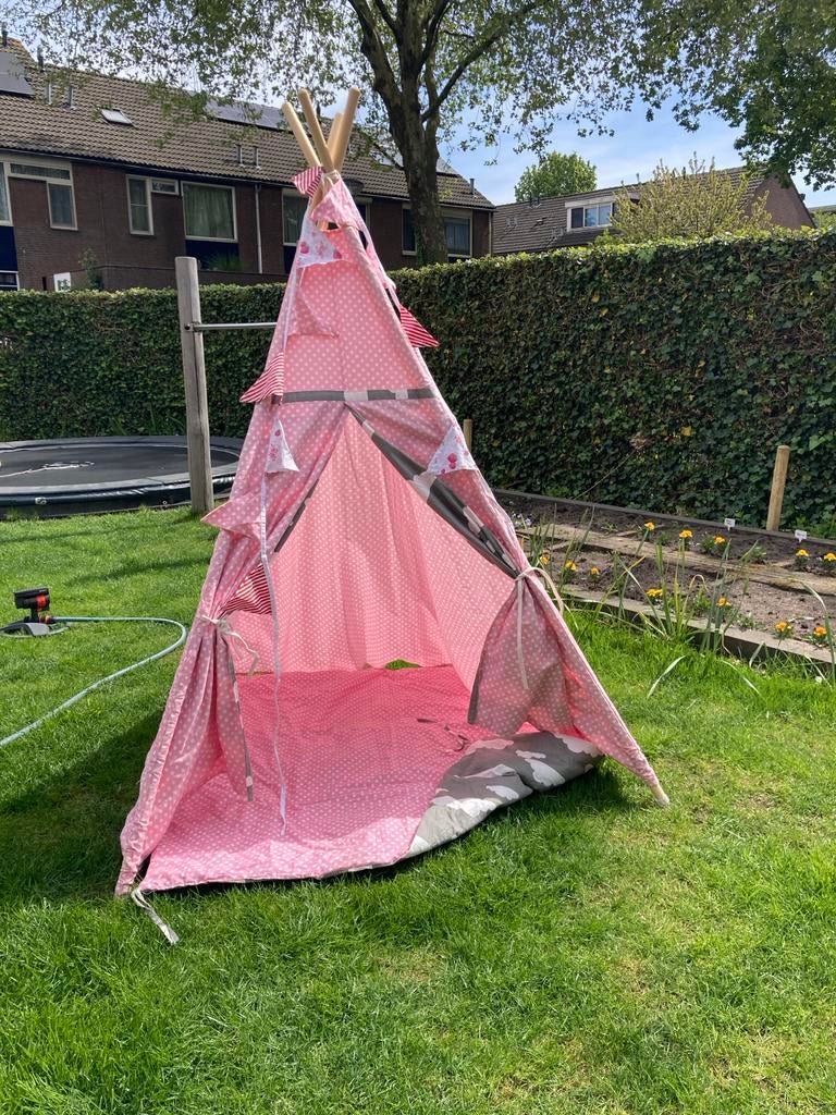 Roze kinder tipi tent, Kinderen en Baby's, Speelgoed | Speeltenten, Zo goed als nieuw, Ophalen