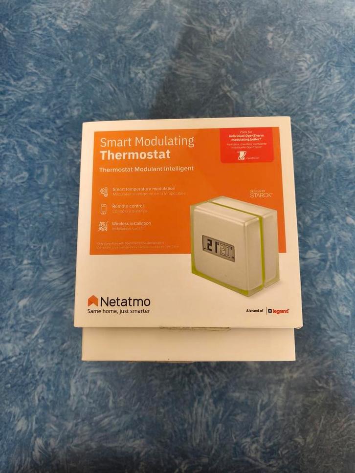 Netatmo Slimme Modulerende Thermostaat, Doe-het-zelf en Verbouw, Thermostaten, Nieuw, Slimme thermostaat, Ophalen of Verzenden