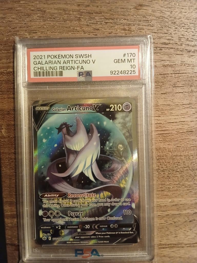 Pokémon Galarian Articuno V PSA 10, Hobby en Vrije tijd, Verzamelkaartspellen | Pokémon, Ophalen of Verzenden