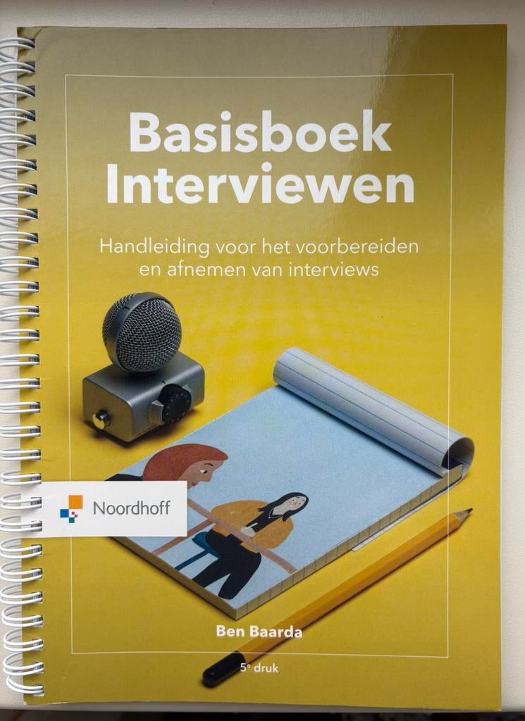 Basisboek interviewen, Boeken, Ophalen of Verzenden, Beta, Zo goed als nieuw, WO