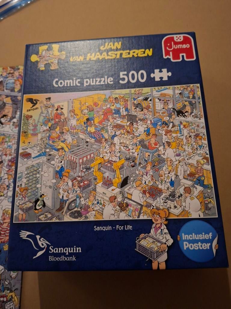 Van haasteren Sanguin for life 500stukjes, Ophalen of Verzenden, 500 t/m 1500 stukjes, Zo goed als nieuw