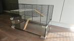 Grote glazen hamsterkooi met alle attributen, Ophalen, Zo goed als nieuw, Metaal, Vogelkooi