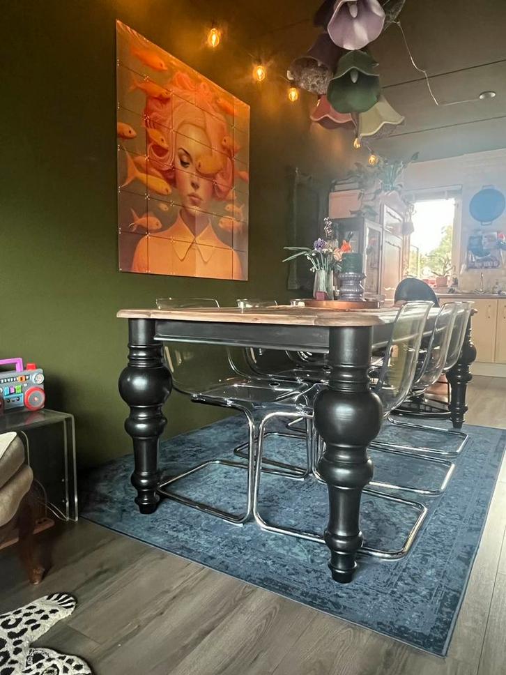 IKEA Vonsbak blauw vloerkleed perzische stijl, Huis en Inrichting, Stoffering | Tapijten en Kleden, Zo goed als nieuw, 200 cm of meer