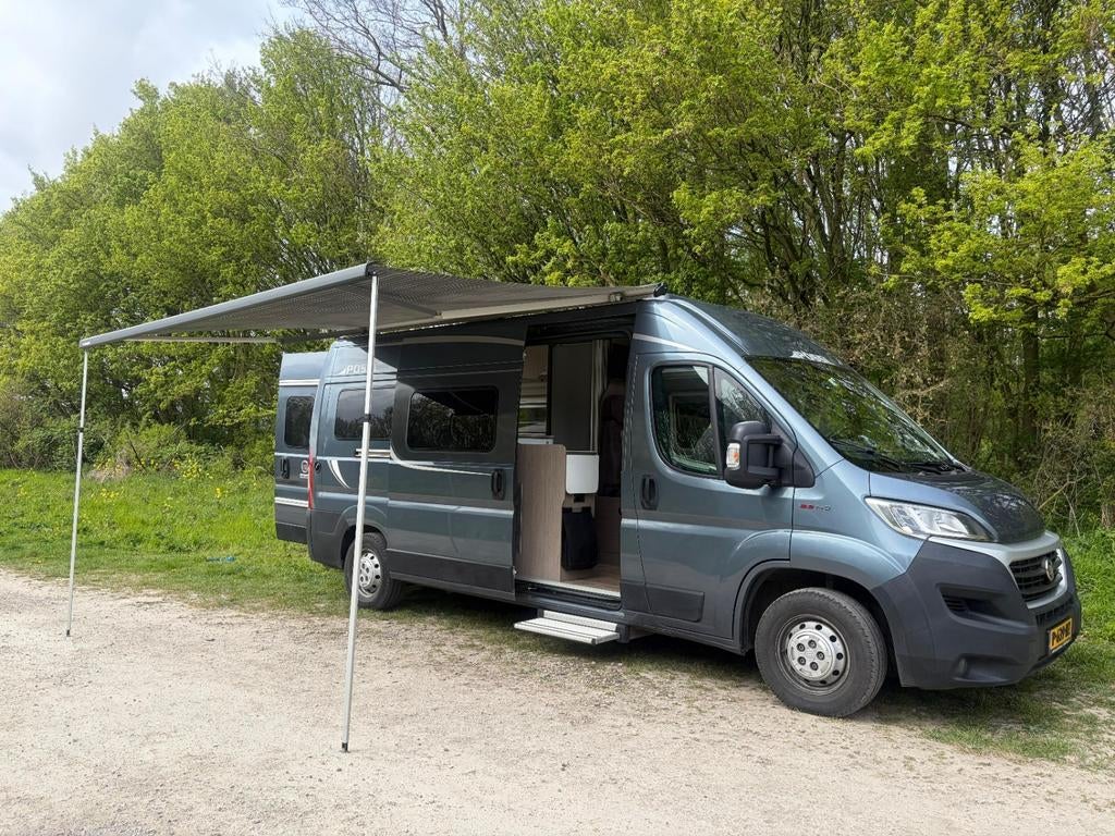 Compacte Fiat Ducato - Pössl Roadstar 600 L Buscamper, Caravans en Kamperen, Campers, Buscamper of Camperbus, Luifel, Ringverwarming