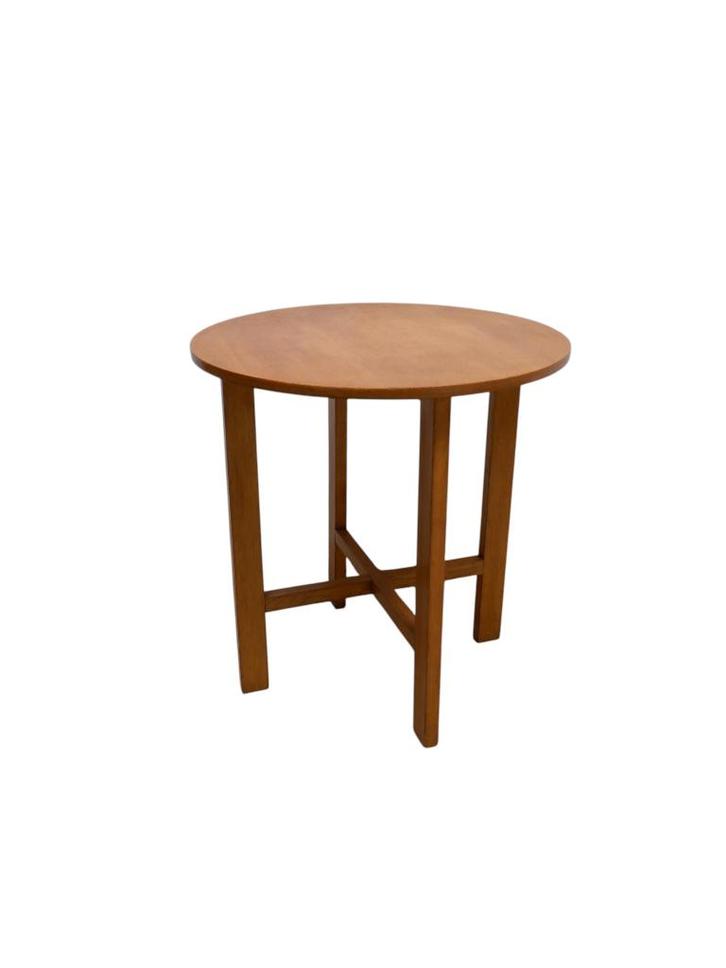 Vintage bijzettafel, Huis en Inrichting, Tafels | Bijzettafels, Gebruikt, Rond, 45 tot 60 cm, 55 tot 75 cm, Hout, Ophalen