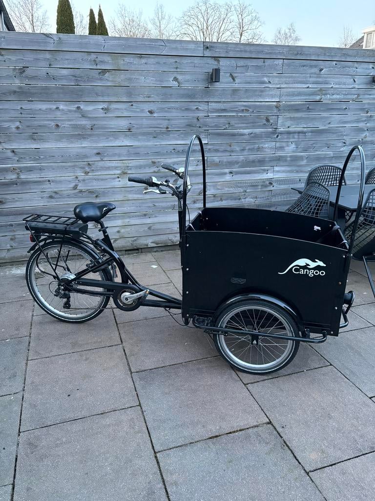 Elektrische Cangoo bakfiets voor 4 kinderen, oplader aanwezi, Ophalen, Gebruikt, Overige merken