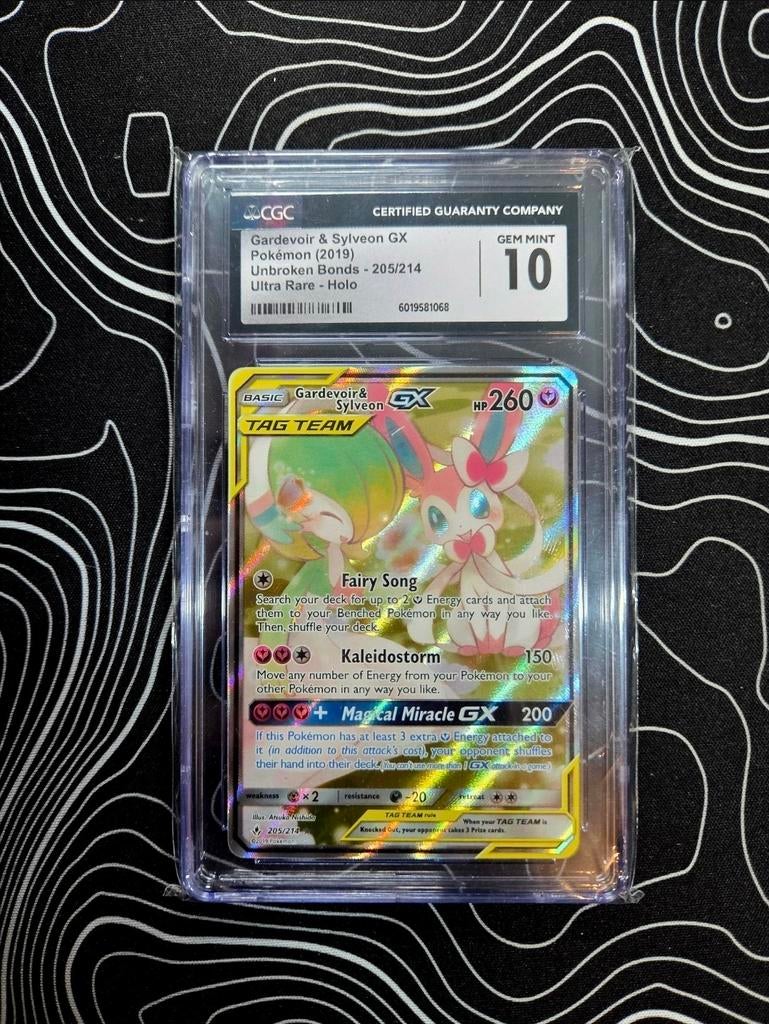 Gardevoir & Sylveon GX CGC 10 Unbroken Bonds - Singles, Ophalen of Verzenden