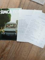 Simca 1100 brochure uit 1976 met prijslijst, Ophalen of Verzenden, Zo goed als nieuw, Simca