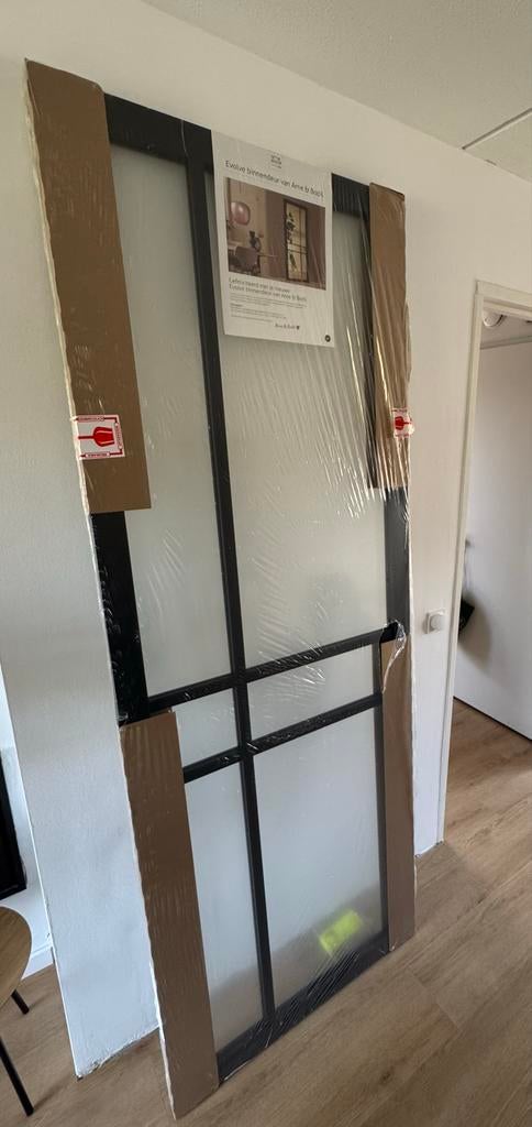 Nieuwe Arne & Bodil Evolve binnendeur met glas, Doe-het-zelf en Verbouw, Deuren en Horren, Ophalen, 80 tot 100 cm, Binnendeur