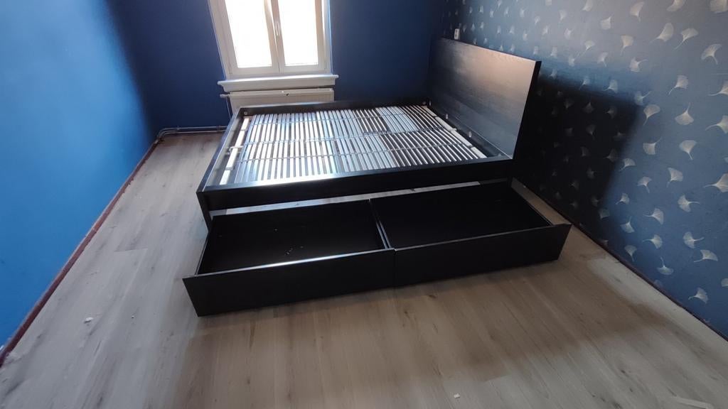 Ikea Malm bed 140x200 met lades, Huis en Inrichting, Slaapkamer | Bedden, Ophalen of Verzenden