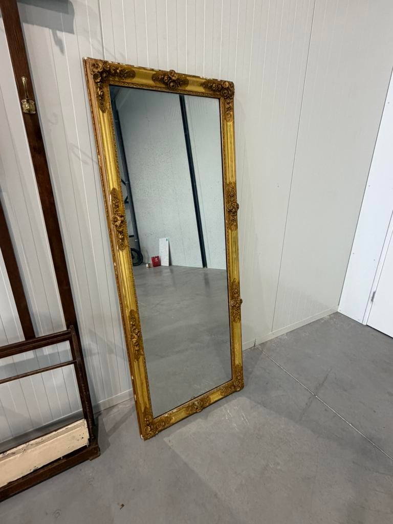 Barok vintage antiek spiegel, Huis en Inrichting, Ophalen, Gebruikt, 150 tot 200 cm, Rechthoekig