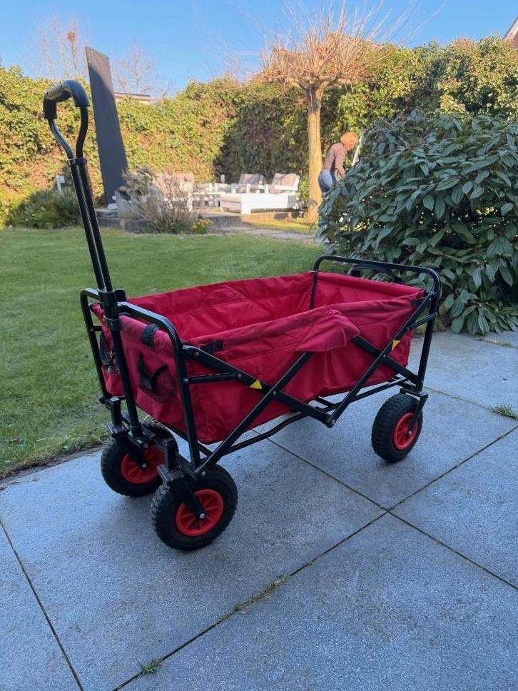 Opvouwbare bolderkar met luchtbanden, Caravans en Kamperen, Bolderkarren, Zo goed als nieuw, Opvouwbaar, Ophalen