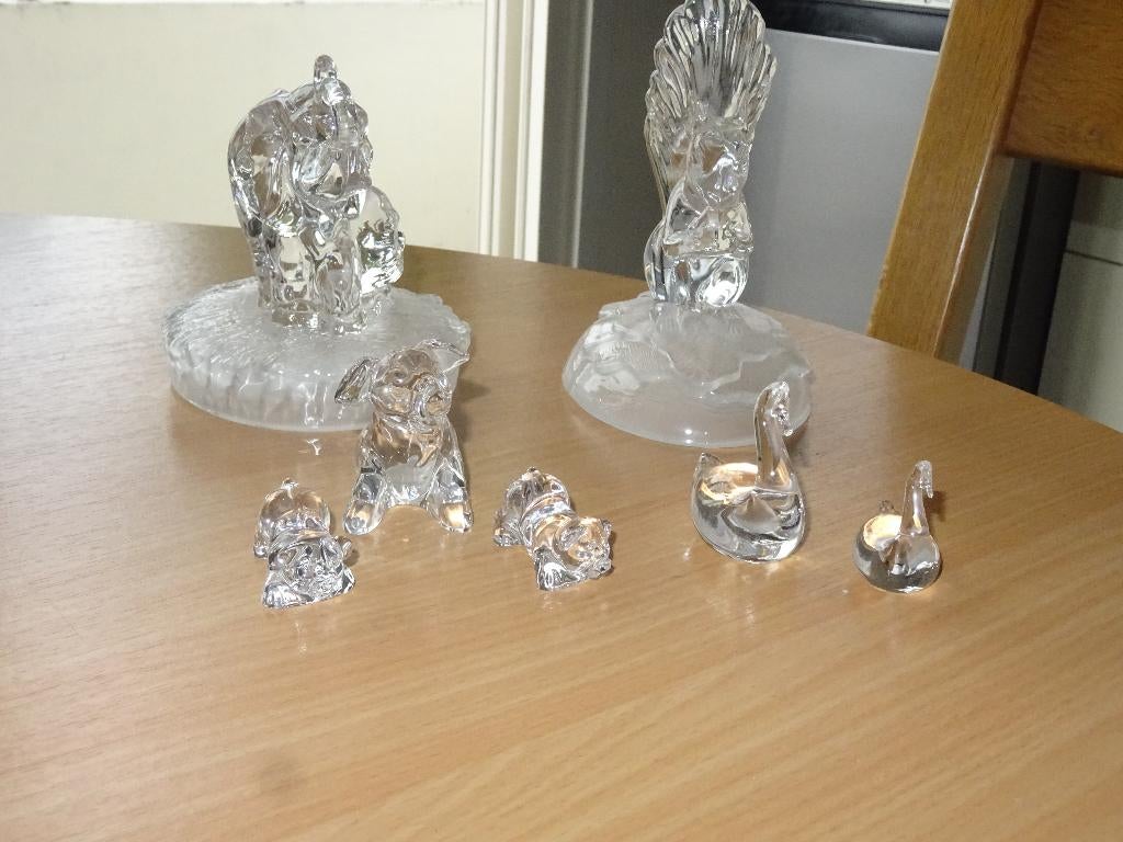 7 Leuke Glazen Beeldjes., Verzamelen, Beelden en Beeldjes, Ophalen of Verzenden, Zo goed als nieuw, Dier