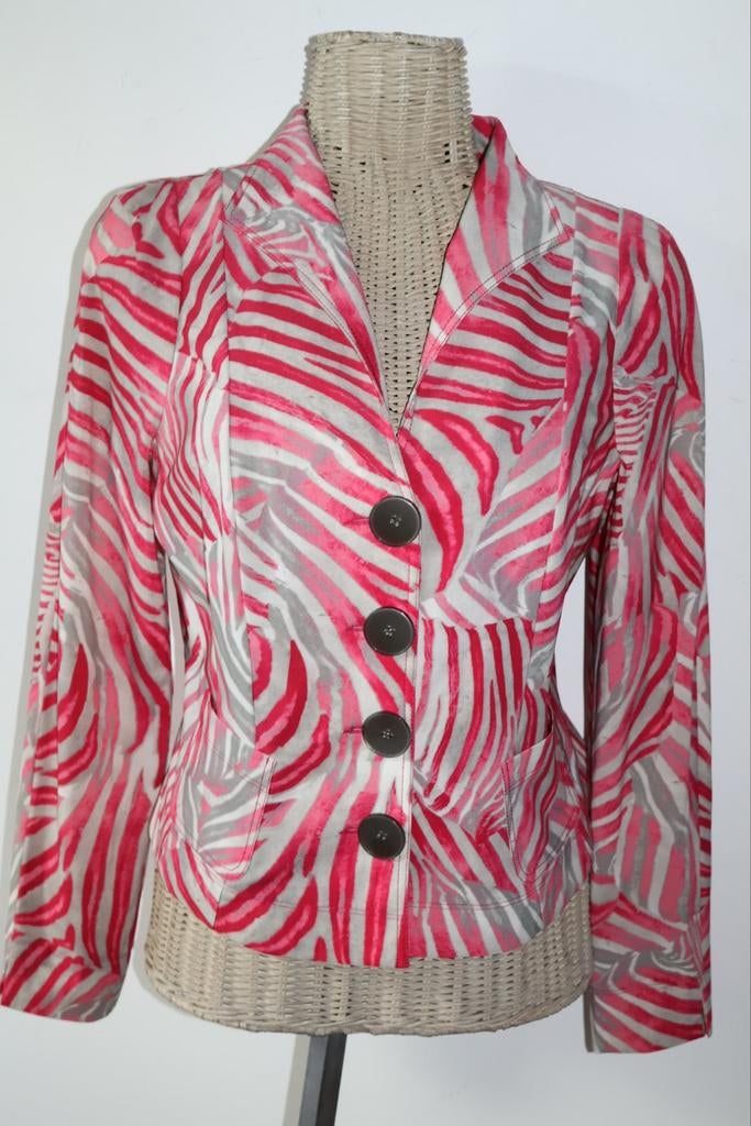 MOQ travelstof blazer jasje maat 40 / L, Kleding | Dames, NL, Ophalen of Verzenden, Zo goed als nieuw, MOQ