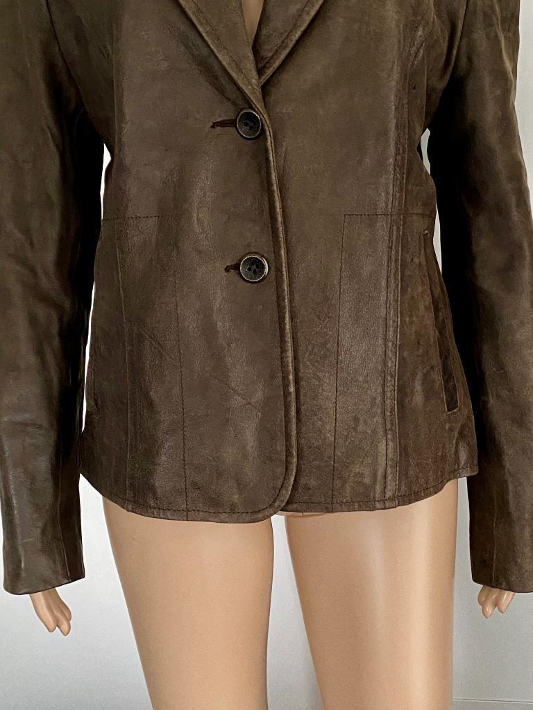 i571 echt Lams-leren jasje maat 42=L blazer colbert leer, Bruin, Maat 42/44 (L), Ophalen of Verzenden, Zo goed als nieuw