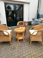 Rieten tuinsetje voor serre of tuin, Ophalen, Gebruikt, 2 zitplaatsen