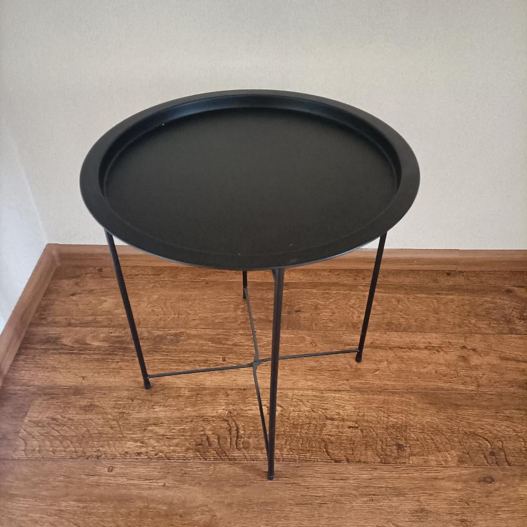 Bijzettafel rond te koop 5 euro, Ophalen, Rond, Minder dan 55 cm, 45 tot 60 cm