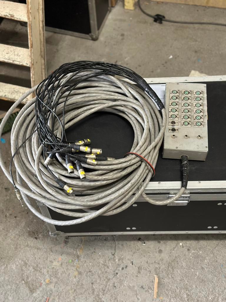 19 parige multikabel met stageblock, Muziek en Instrumenten, Kabels en Stekkers, Gebruikt, Ophalen of Verzenden, Apparatuur