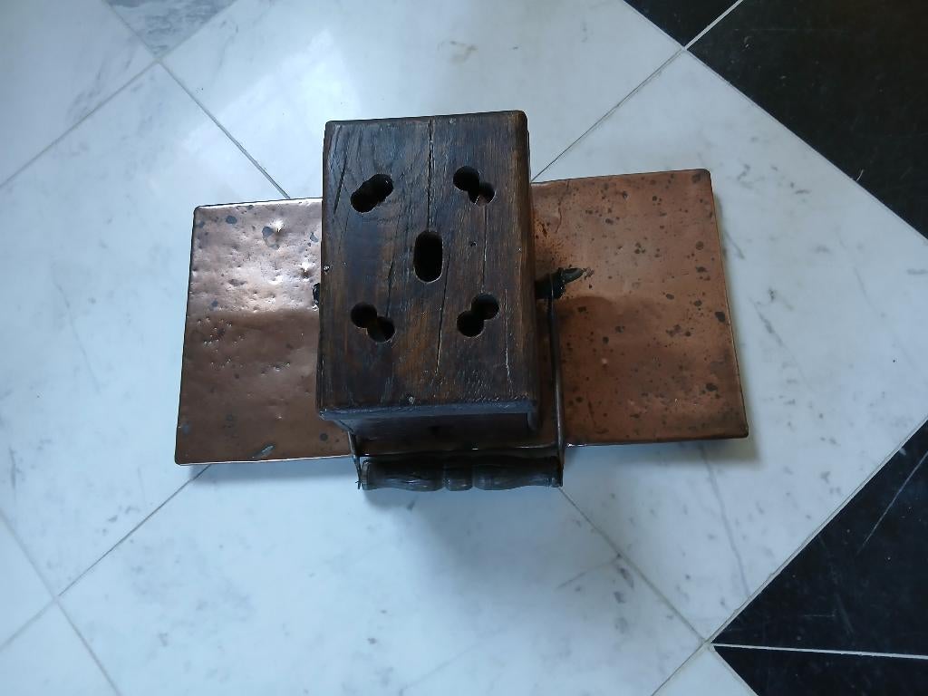 Antieke rijtuigstoof, koper, van Texel, Antiek en Kunst, Ophalen of Verzenden