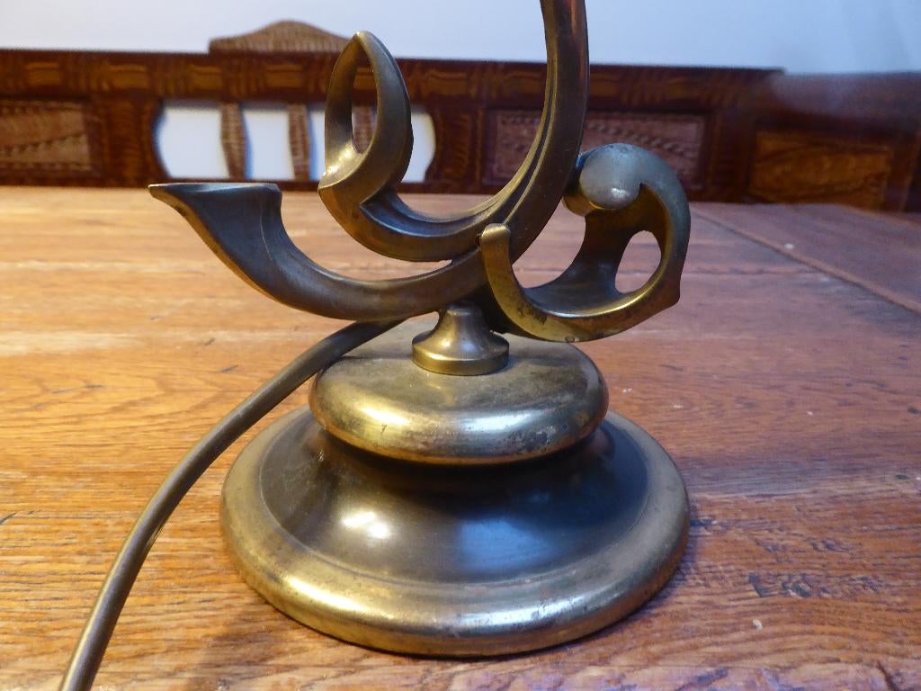 Messing art nouveau lamp, Antiek en Kunst, Antiek | Lampen, Ophalen of Verzenden