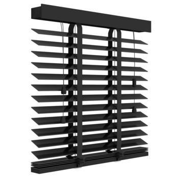Zwarte houten jaloezieën 120x180 cm - Nette staat, Huis en Inrichting, Stoffering | Gordijnen en Lamellen, Gebruikt, 150 tot 200 cm