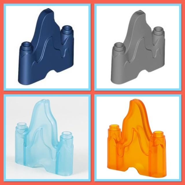 lego golf, vlam, rots 1x4 in 4 kleuren, Overige thema's, Lego, Nieuw, Ophalen of Verzenden