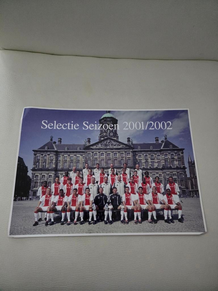 Ajax Selectie Seizoen 2001/2002 Poster, Ophalen of Verzenden, Zo goed als nieuw, Ajax, Poster, Plaatje of Sticker