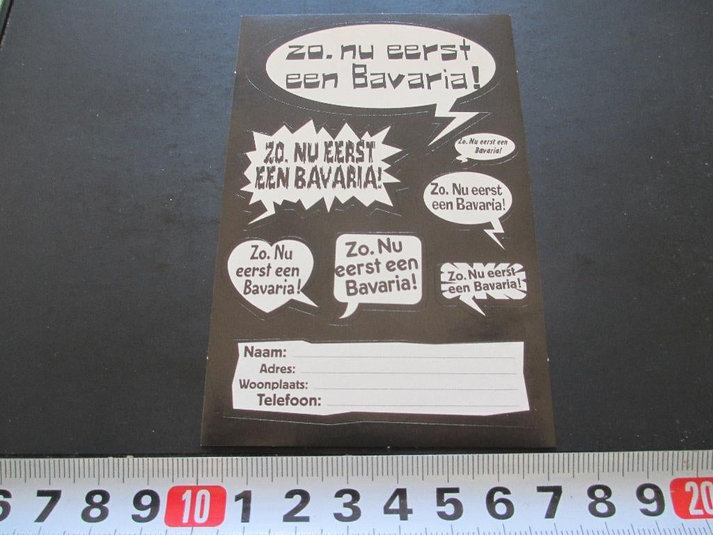 sticker bavaria bier set spreuken zo nu eerst een bavaria, Ophalen, Zo goed als nieuw