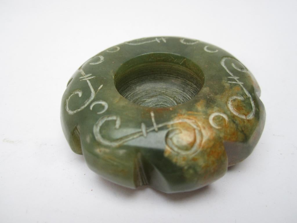 Oud, handgemaakt Chinees jade inkthouder ,, Ophalen of Verzenden