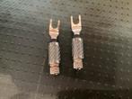 Set van 2 Furutech CF-201 NCF Rhodium Spade connectoren, Ophalen of Verzenden, Zo goed als nieuw, Minder dan 2 meter, Overige kabels
