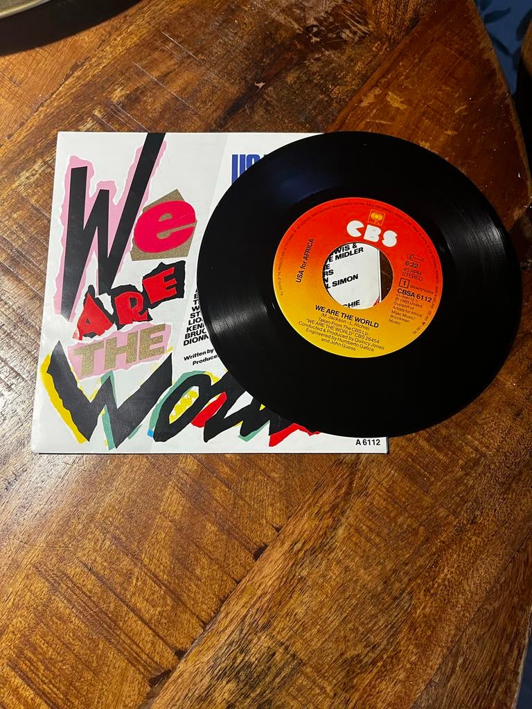 USA for Africa - We Are The World (Single), Cd's en Dvd's, Vinyl Singles, Gebruikt, 7 inch, Single, Ophalen of Verzenden