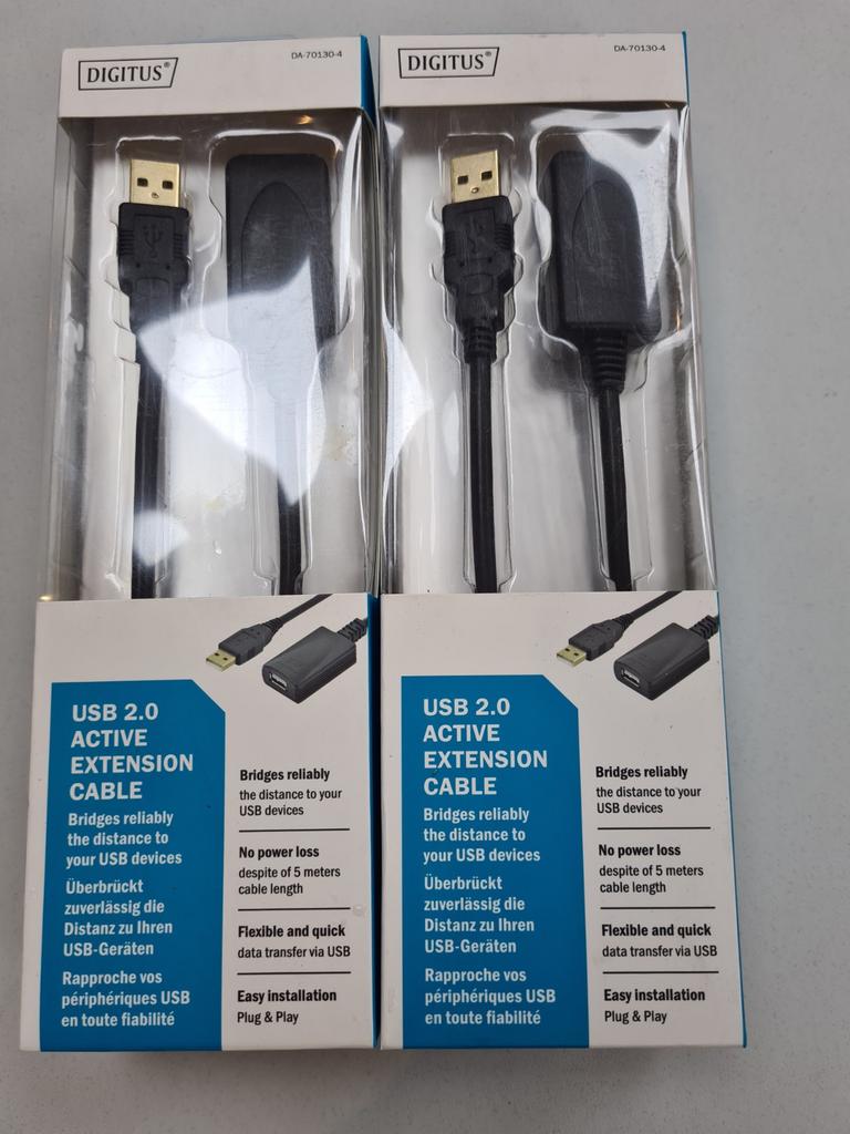 USB 2.0 Actieve Verlengsnoer - 5 Meter - Digitus partij, Ophalen of Verzenden, Nieuw