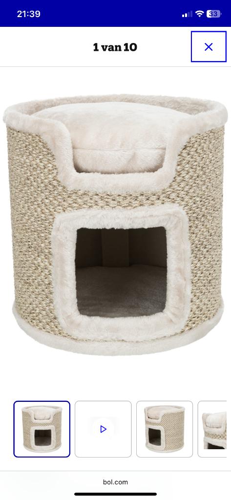 Krabton/mandje kat NOG NOOIT GEBRUIKT, Ophalen, Nieuw, Pluche