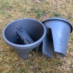 Twee bloempotten voor balkon. Antracietkleurig. GRATIS, Tuin en Terras, Bloempotten, Ophalen, Kunststof, Gebruikt, Balkon