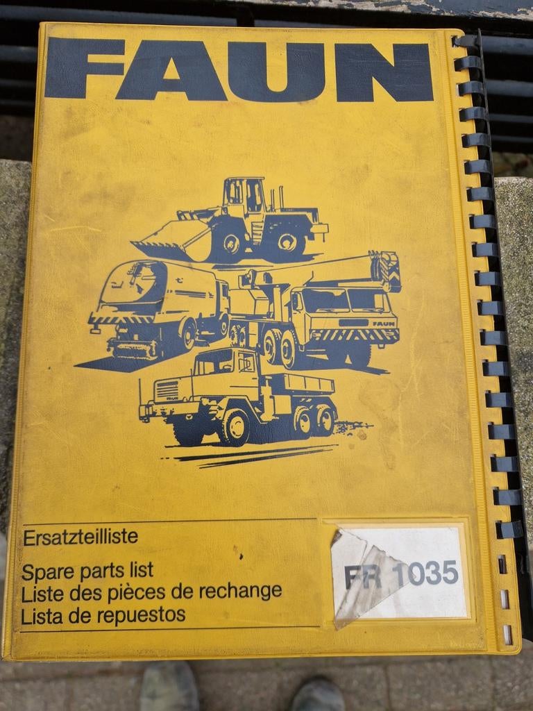 FAUN FR 1035 Hydraulische Graafmachine Onderdelenlijst, Ophalen of Verzenden
