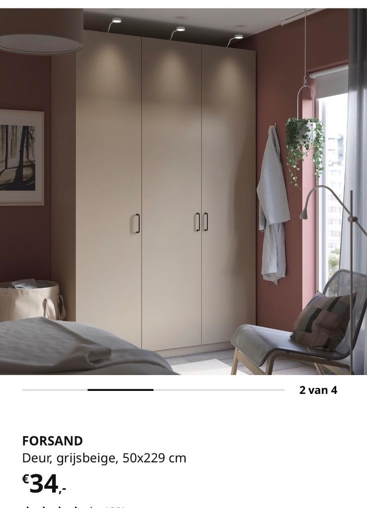 Forsand deur 50 x 229, Ophalen, 200 cm of meer, Pax, 50 tot 100 cm