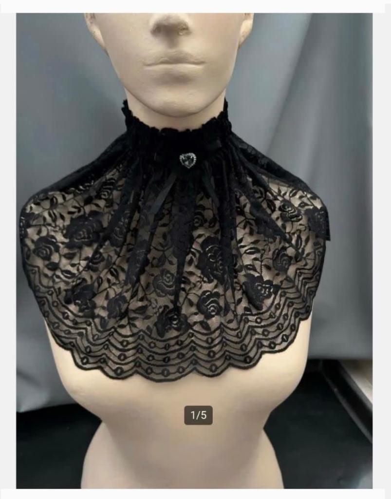 Zwarte Kanten Kraag - Opstaand rekbaar past altijd, Ophalen of Verzenden