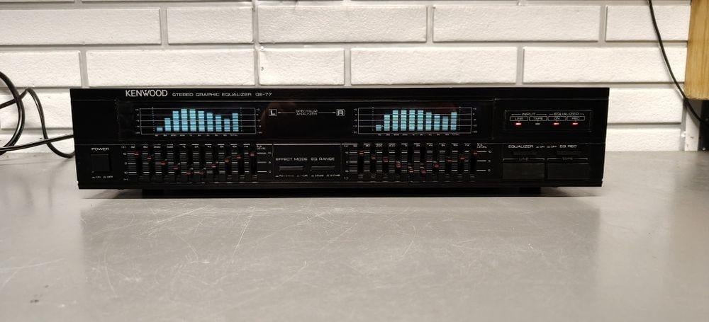 Kenwood GE-77 Stereo Grafische Equalizer - Vintage Audio, Overige merken, Gebruikt, Ophalen of Verzenden, Minder dan 60 watt