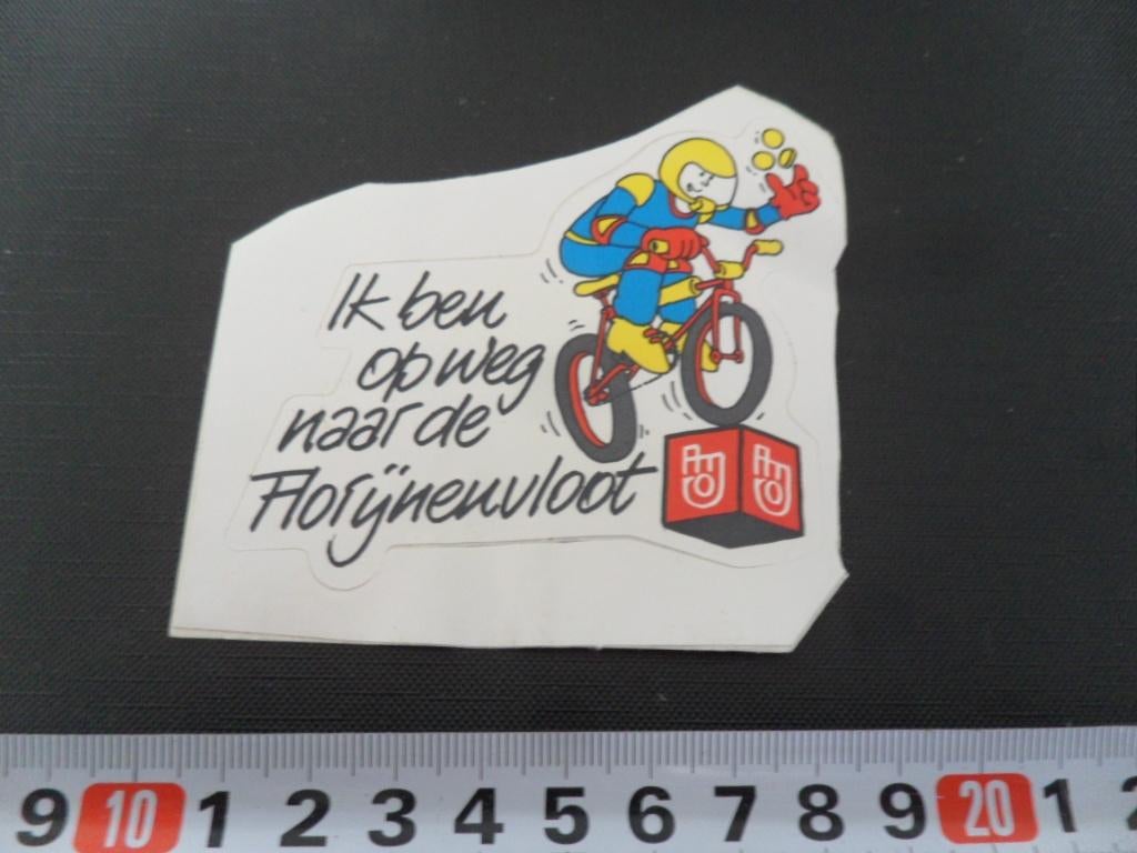 sticker amro bank - bmx fiets op weg naar florijnenvloot, Ophalen, Zo goed als nieuw