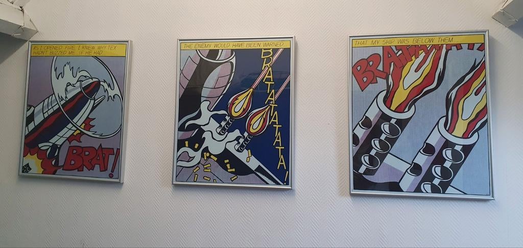 Roy Lichtenstein "As I Opened Fire" INGELIJST, Ophalen