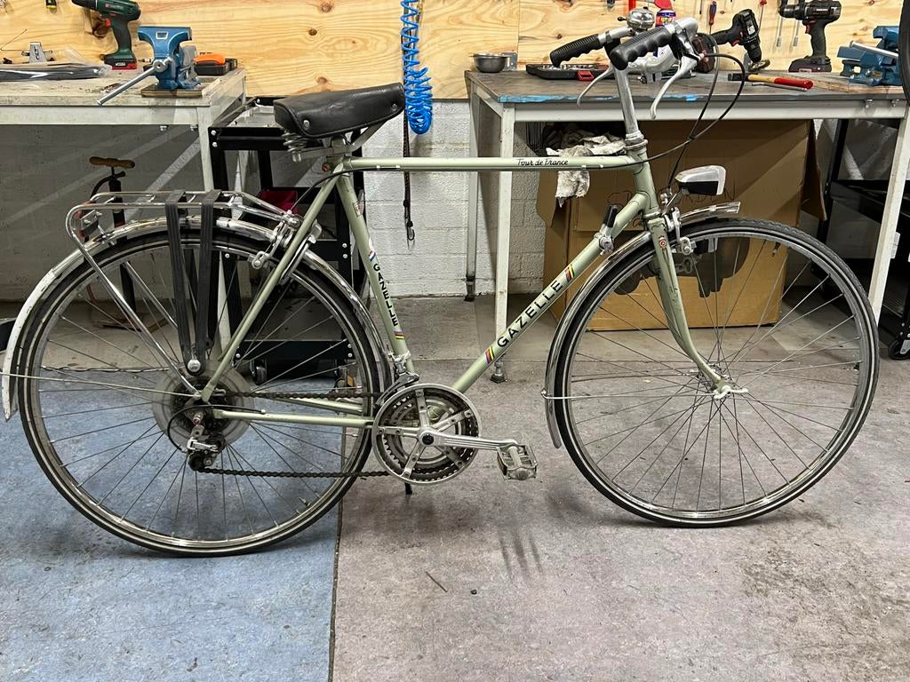 Vintage Gazelle Tour de France racefiets - Klassieke stijl, Fietsen en Brommers, Fietsen | Racefietsen, Gebruikt, Staal, 53 tot 57 cm