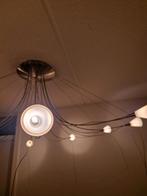 Kroonluchter met melkglazen kelkjes, Ophalen of Verzenden, Gebruikt, Glas, Modern