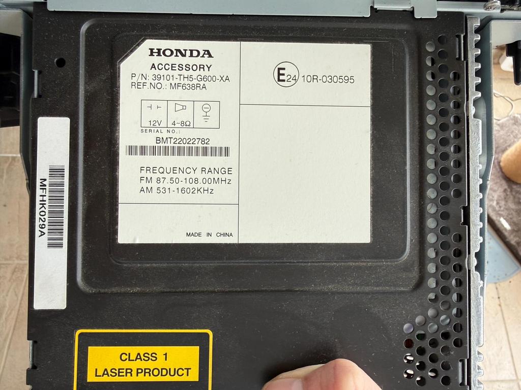 Honda Originele Autoradio / CD-speler - 39101-TH5-G600-XA, Ophalen of Verzenden, Gebruikt
