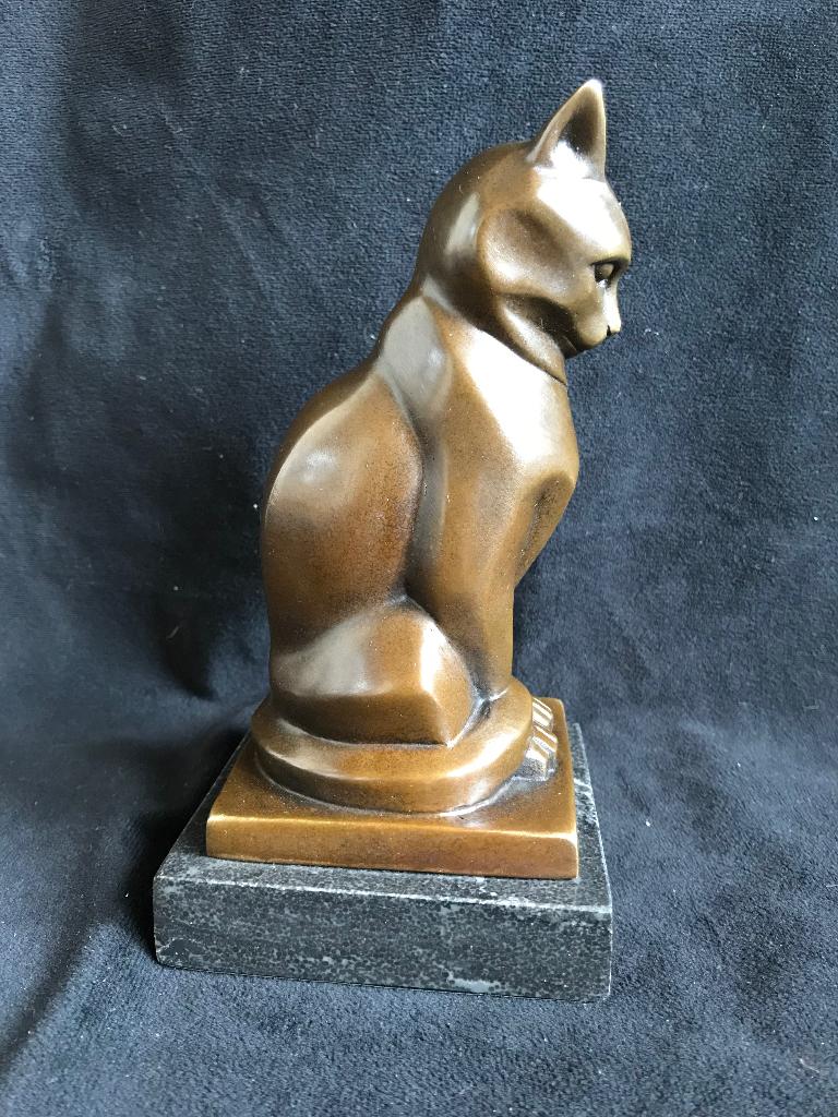 Poes , Art Deco, coenrad, brons, Ophalen of Verzenden, Gemerkt, Brons, Beeld